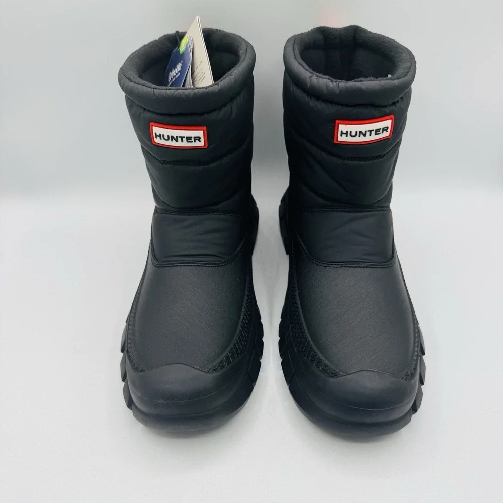 Hunter Intrepid Insulated Boots Men's Size 9 Black Nylon Rubber